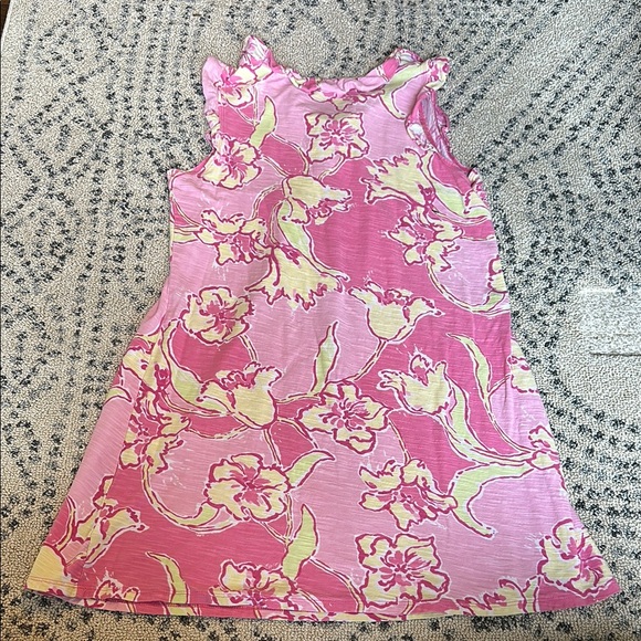 Lilly Pulitzer floral pink dress size 12-14 - Picture 4 of 5